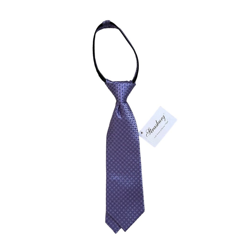 NWT Strasburg Children Silk Zipper Tie 2 3 4 2T 3T 4T Easter Boy Lavender